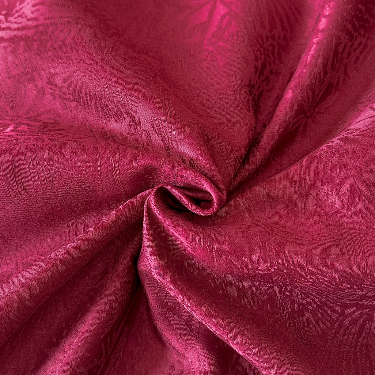 91家纺网 家纺一手货源 找家纺 笙意家纺 2026新款A版60S亮面提花B版13372全棉四件套 米萝-酒红