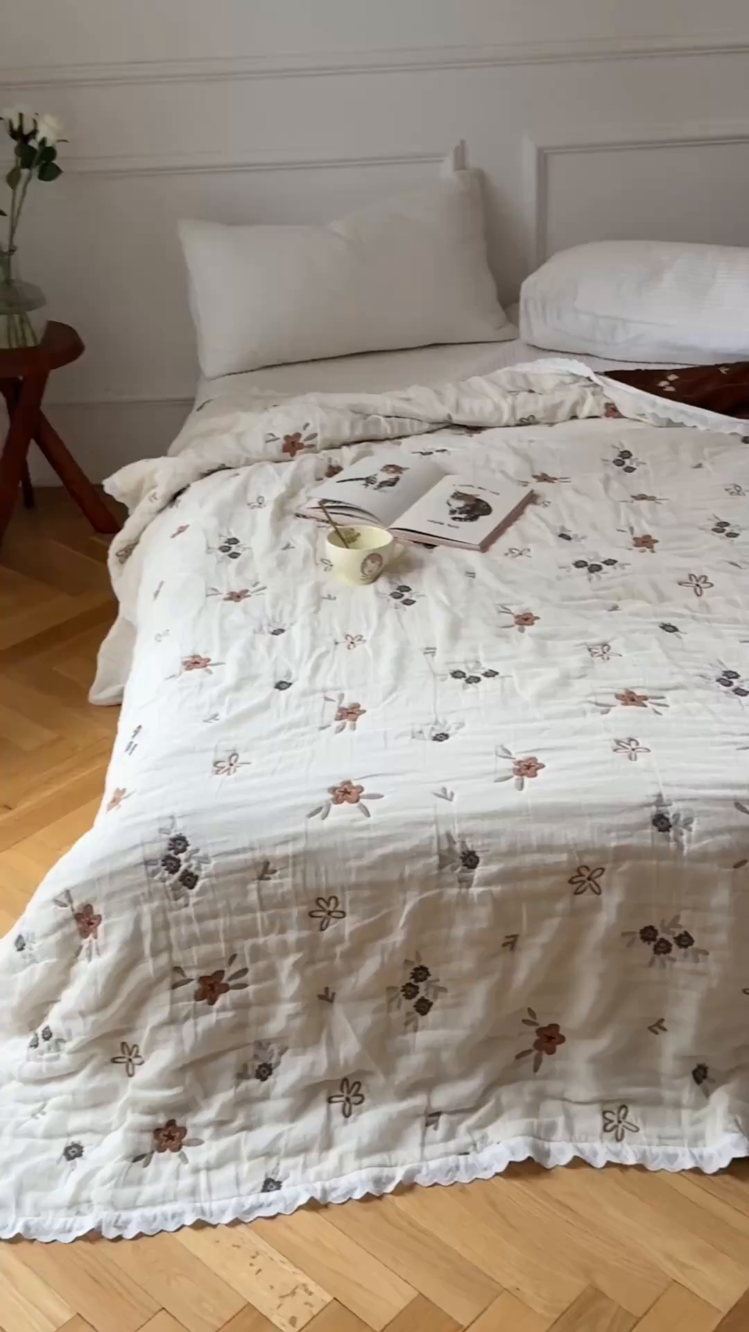 91家纺网 家纺一手货源 找家纺 （总）沐瑟家纺 2026新款A类全棉纱布泡芙被春秋被被被子被芯