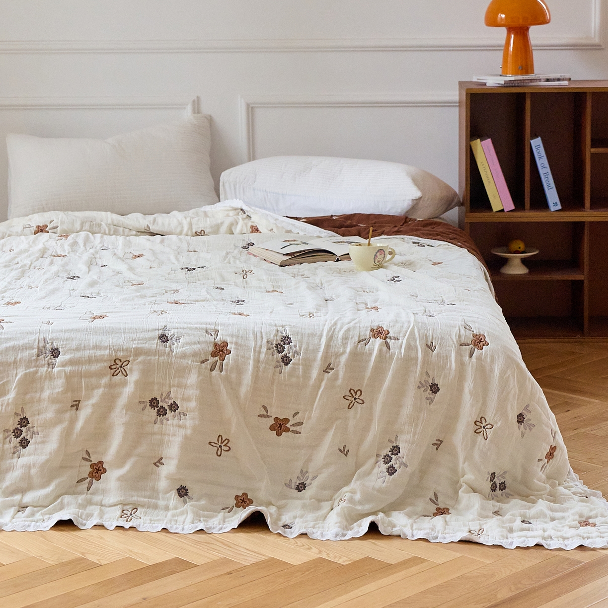 91家纺网 家纺一手货源 找家纺 （总）沐瑟家纺 2026新款A类全棉纱布泡芙被春秋被被被子被芯