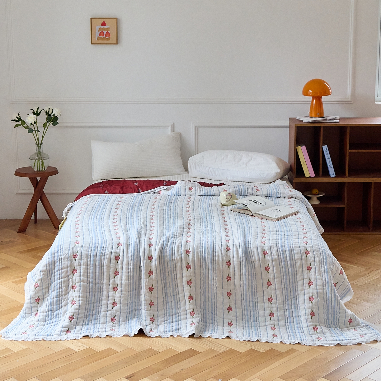 91家纺网 家纺一手货源 找家纺 沐瑟家纺 2026新款A类全棉纱布泡芙被春秋被被被子被芯 清花