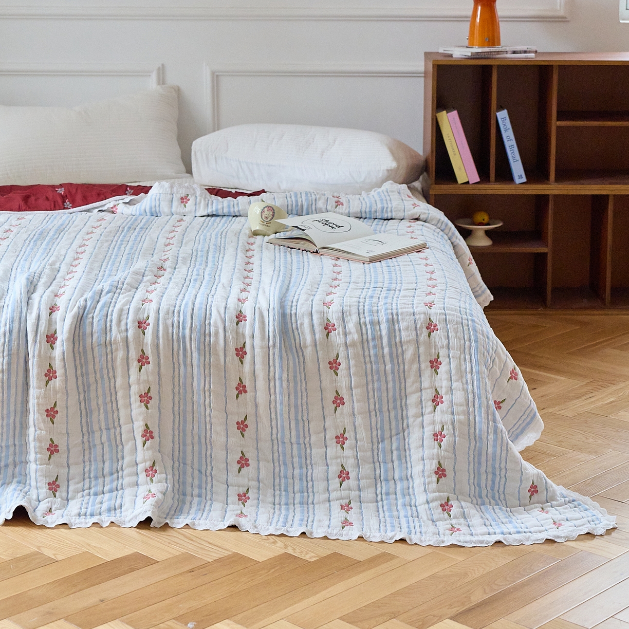 91家纺网 家纺一手货源 找家纺 沐瑟家纺 2026新款A类全棉纱布泡芙被春秋被被被子被芯 清花