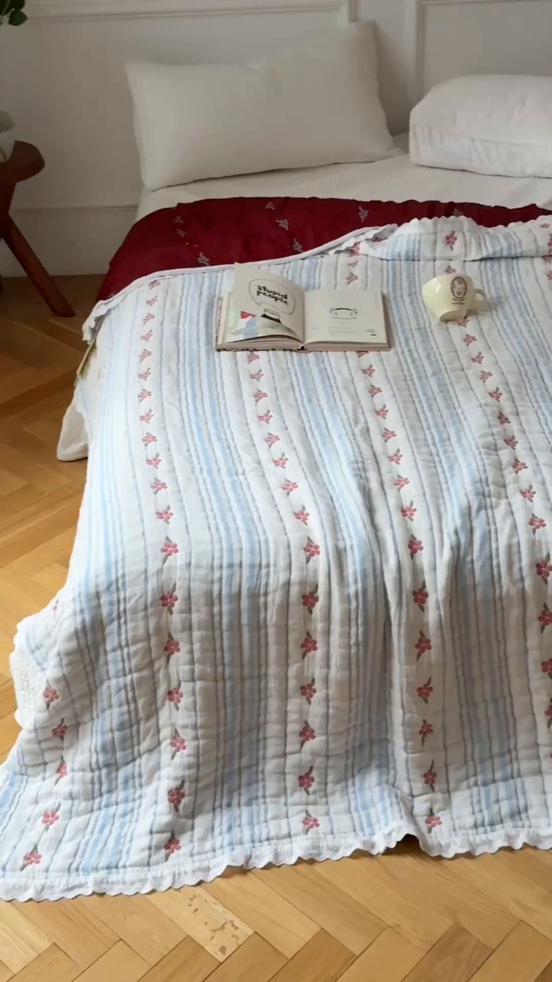 91家纺网 家纺一手货源 找家纺 沐瑟家纺 2026新款A类全棉纱布泡芙被春秋被被被子被芯 清花