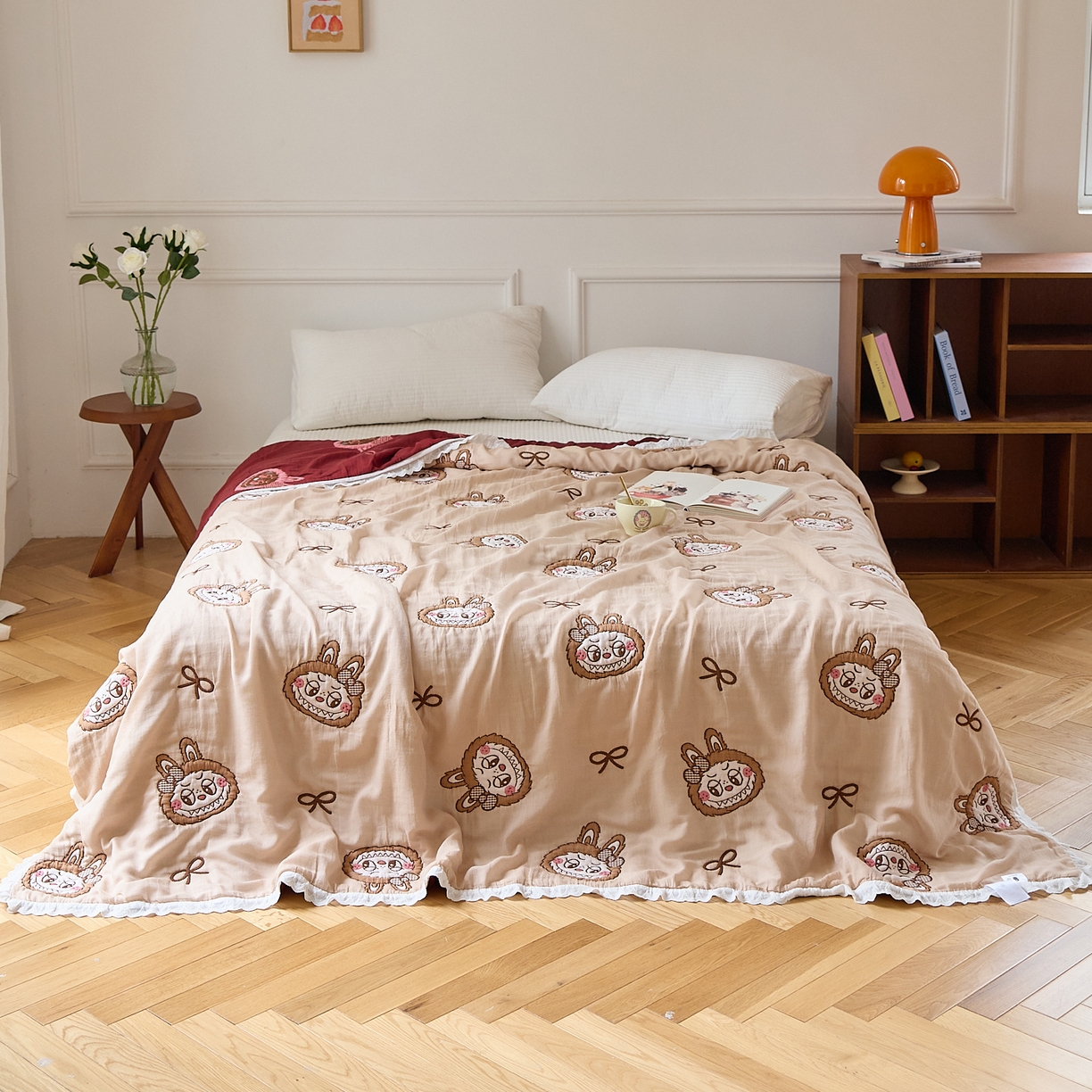 91家纺网 家纺一手货源 找家纺 沐瑟家纺 2026新款A类全棉纱布泡芙被春秋被被被子被芯 小拉布布