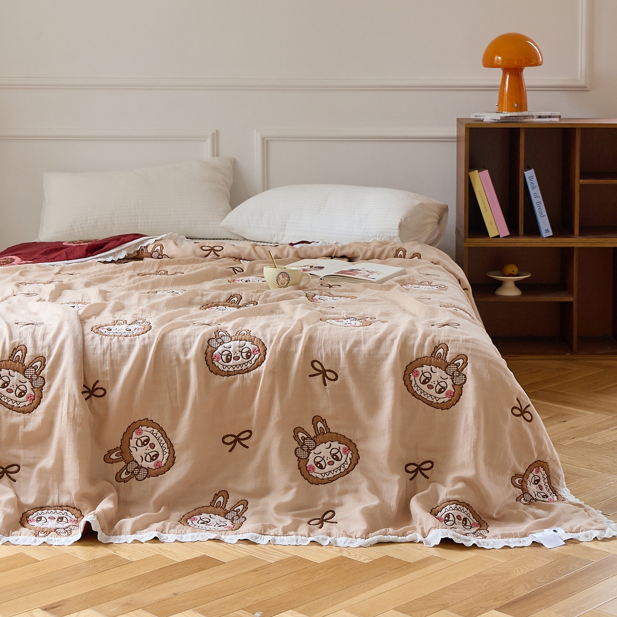 91家纺网 家纺一手货源 找家纺 沐瑟家纺 2026新款A类全棉纱布泡芙被春秋被被被子被芯 小拉布布