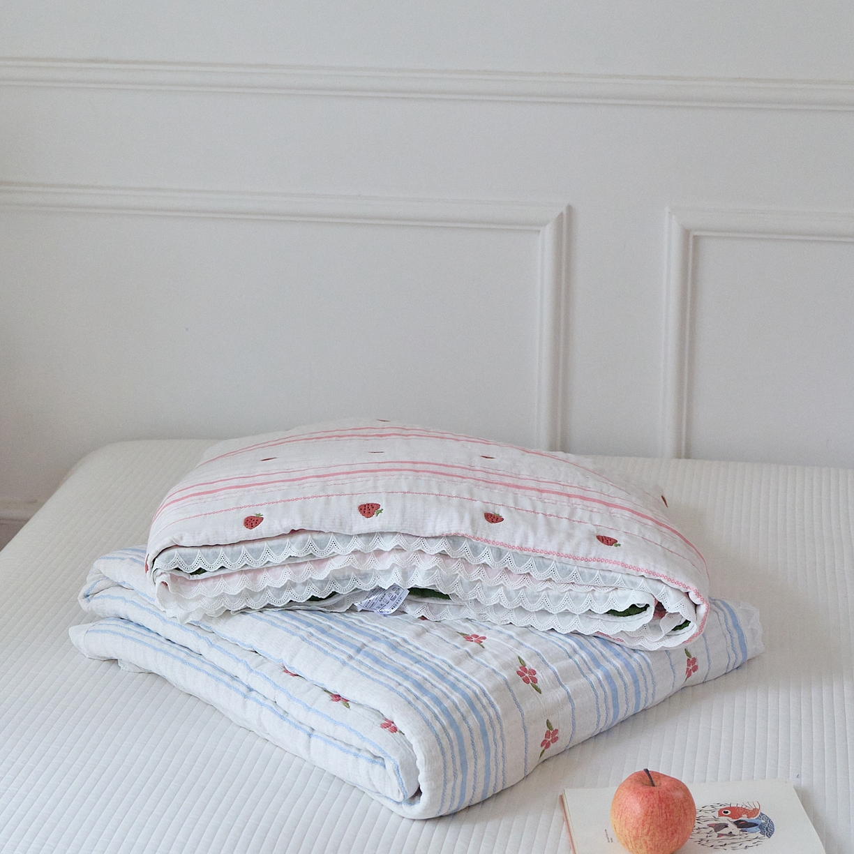 91家纺网 家纺一手货源 找家纺 沐瑟家纺 2026新款A类全棉纱布泡芙被春秋被被被子被芯 组合图