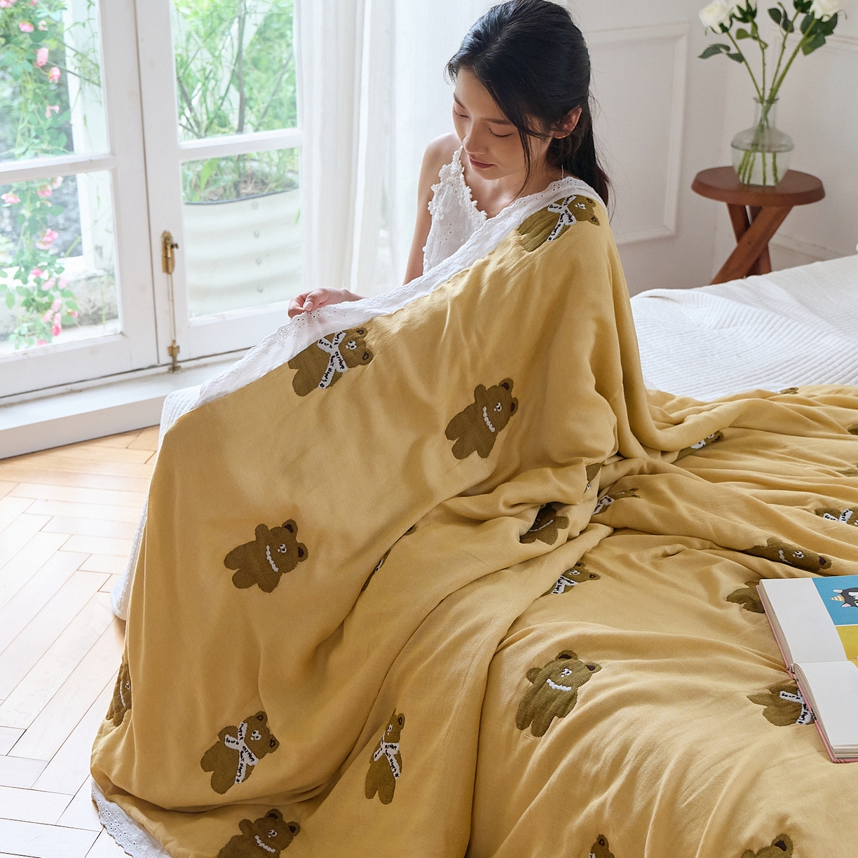 91家纺网 家纺一手货源 找家纺 （总）沐瑟家纺 2026新款A类全棉纱布泡芙被夏被被子被芯