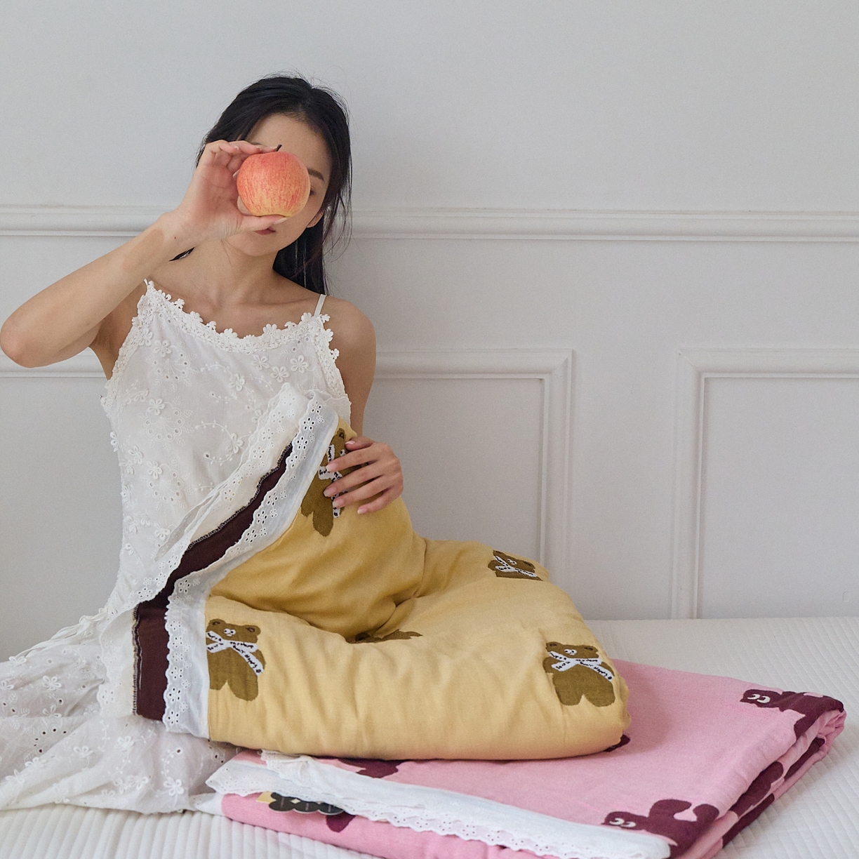 91家纺网 家纺一手货源 找家纺 沐瑟家纺 2026新款A类全棉纱布泡芙被夏被被子被芯 组合图