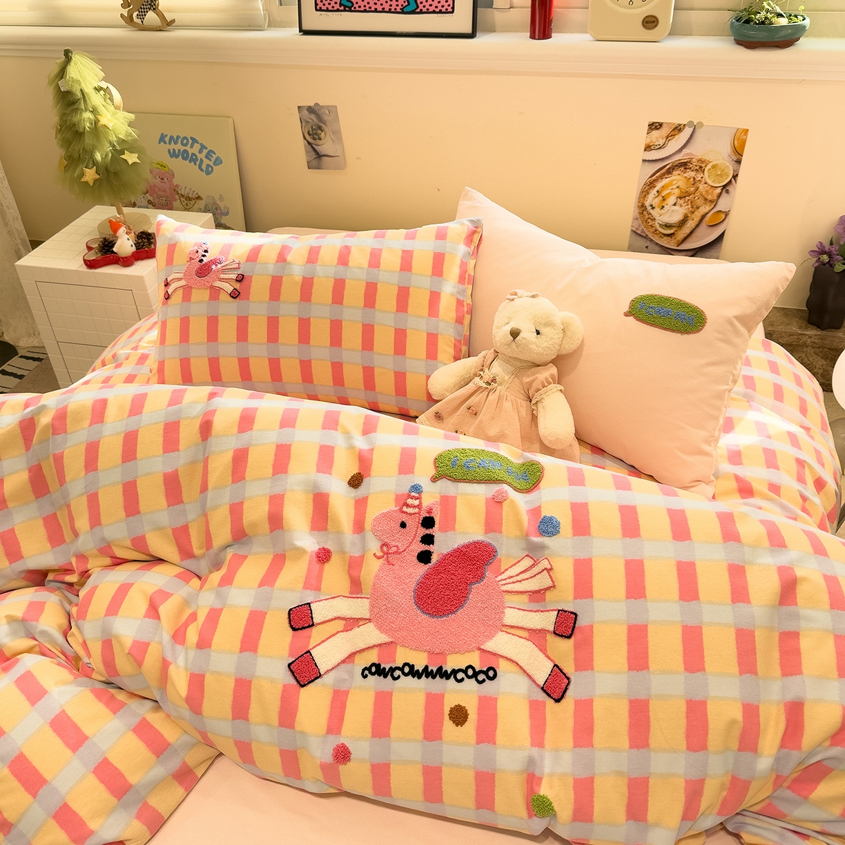 91家纺网 家纺一手货源 找家纺 （总）珺柔家纺 2026新款马年全棉纯棉磨毛新春款四件套