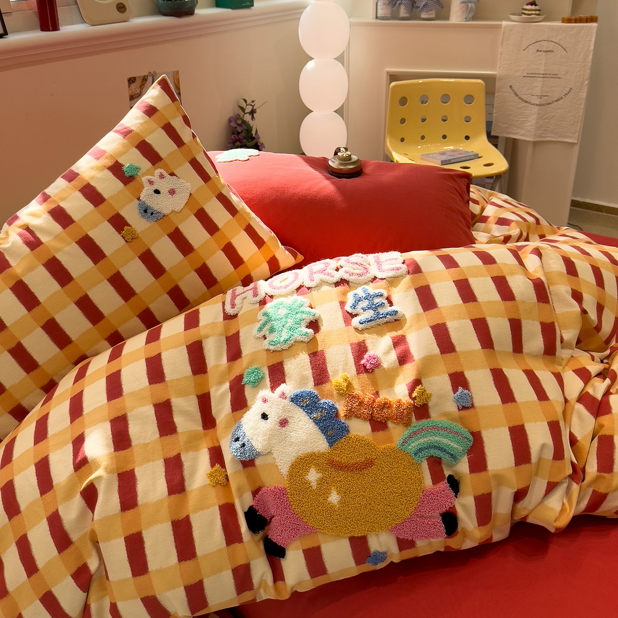 91家纺网 家纺一手货源 找家纺 （总）珺柔家纺 2026新款马年全棉纯棉磨毛新春款四件套