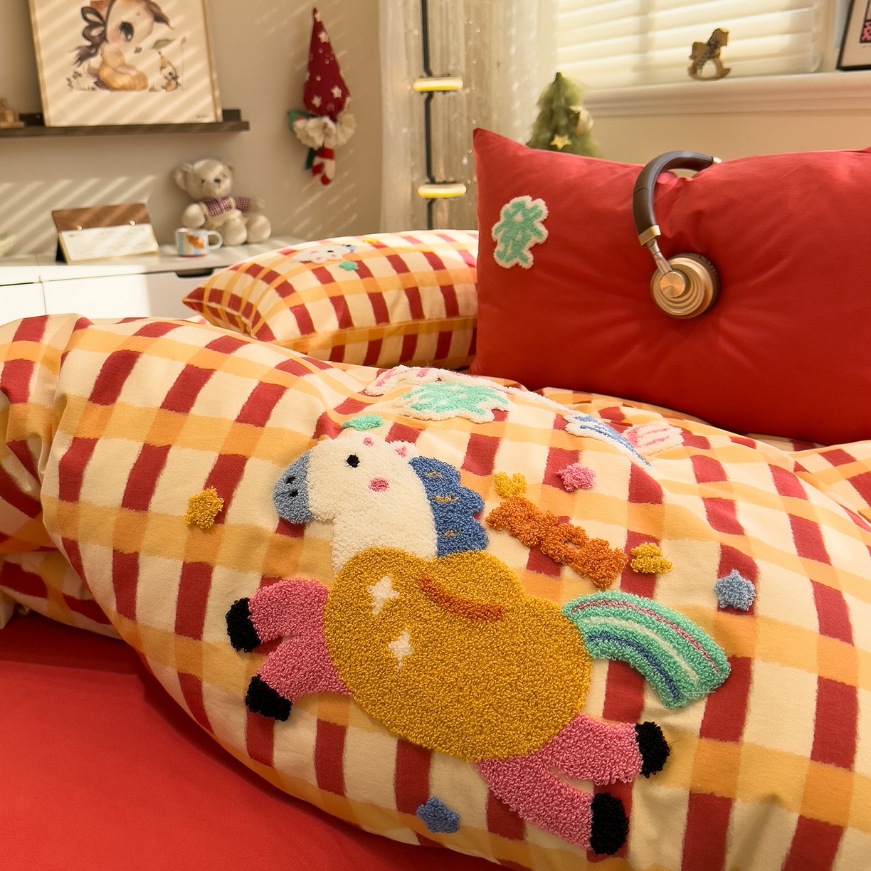 91家纺网 家纺一手货源 找家纺 （总）珺柔家纺 2026新款马年全棉纯棉磨毛新春款四件套