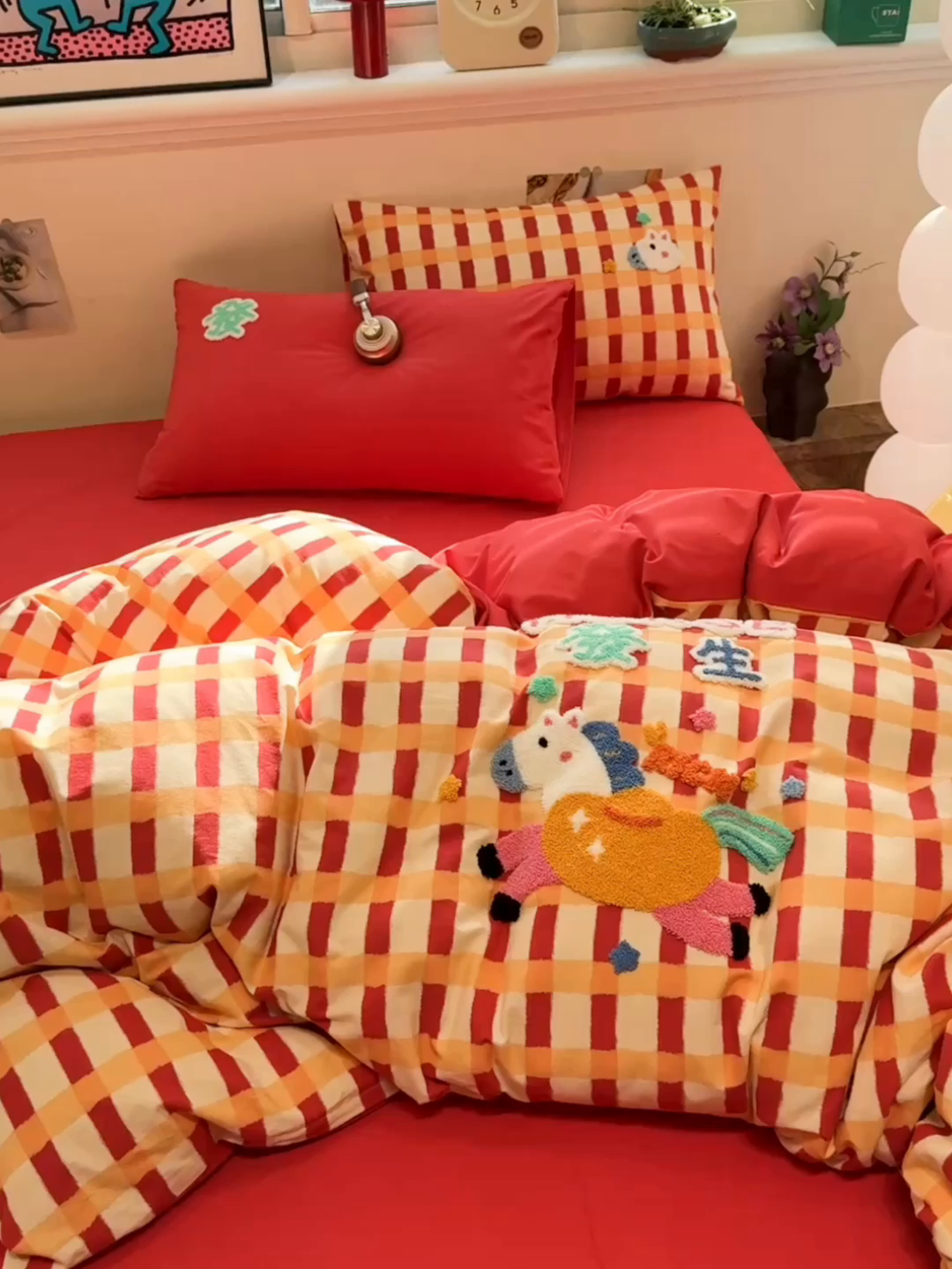 91家纺网 家纺一手货源 找家纺 （总）珺柔家纺 2026新款马年全棉纯棉磨毛新春款四件套