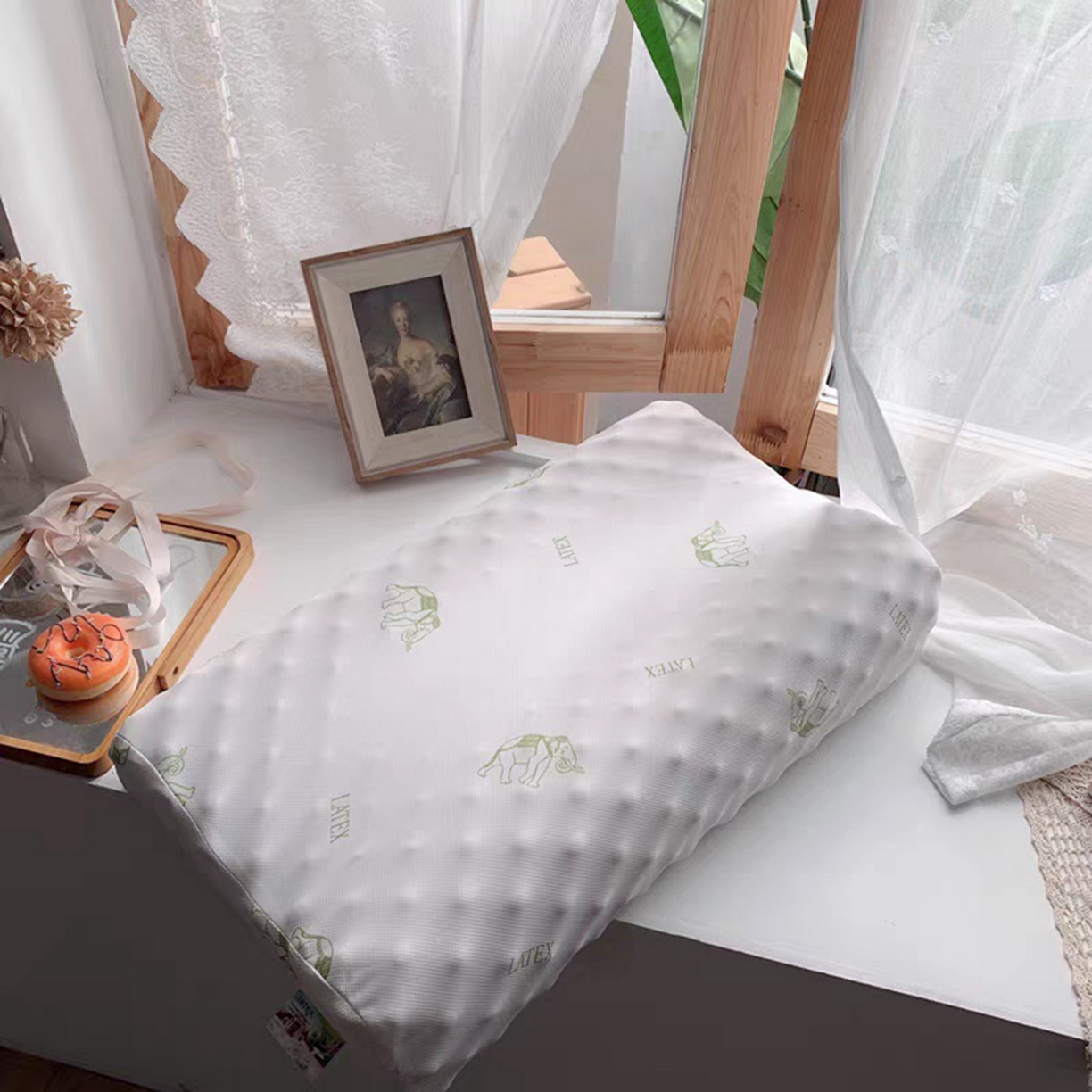 91家纺网 家纺一手货源 找家纺 （总）芯丝路枕业 2025新款全棉印花针织乳胶枕