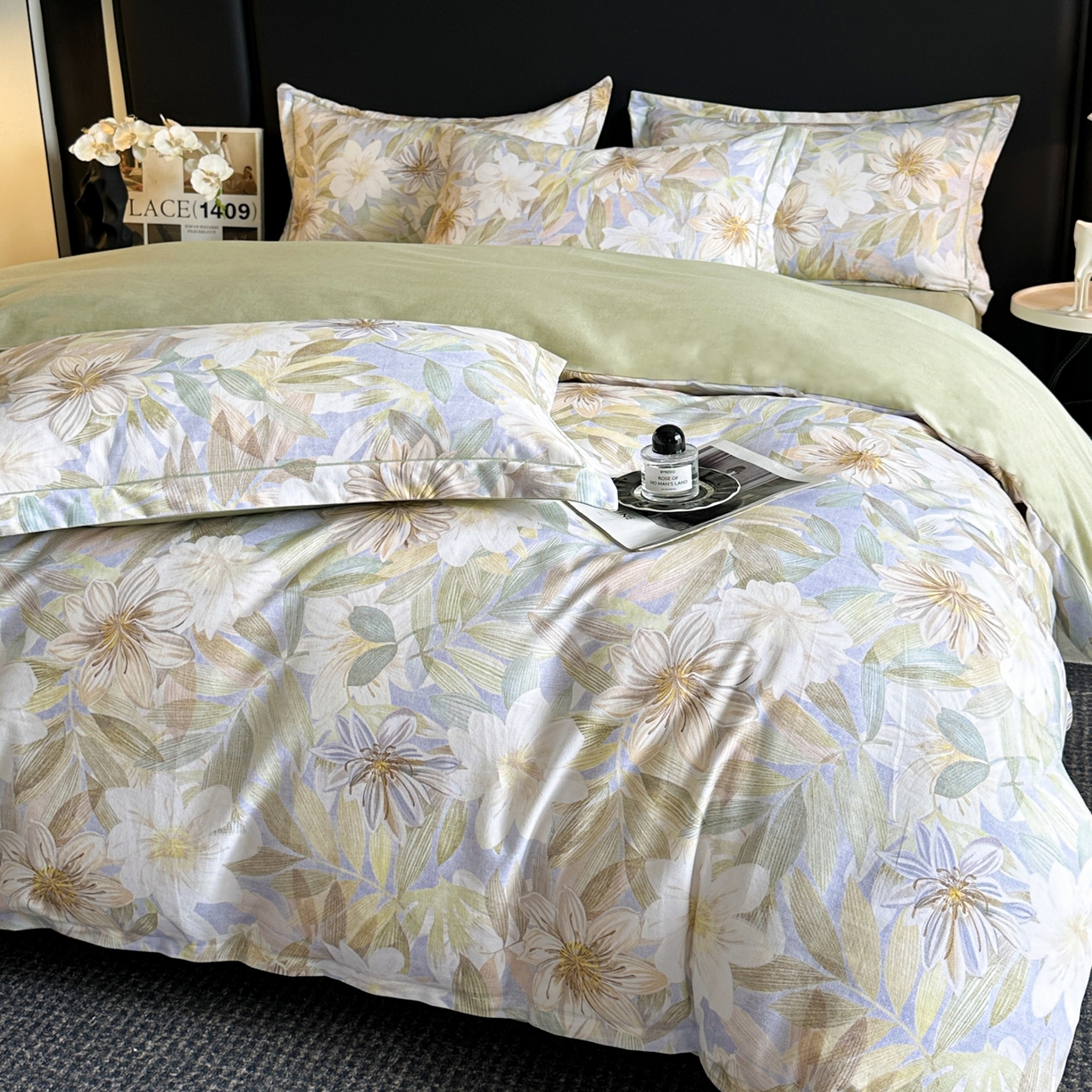 91家纺网 家纺一手货源 找家纺 （总）海洋家纺 2025新款100%全棉磨毛数码印花四件套加厚全棉四件套-提供买家秀