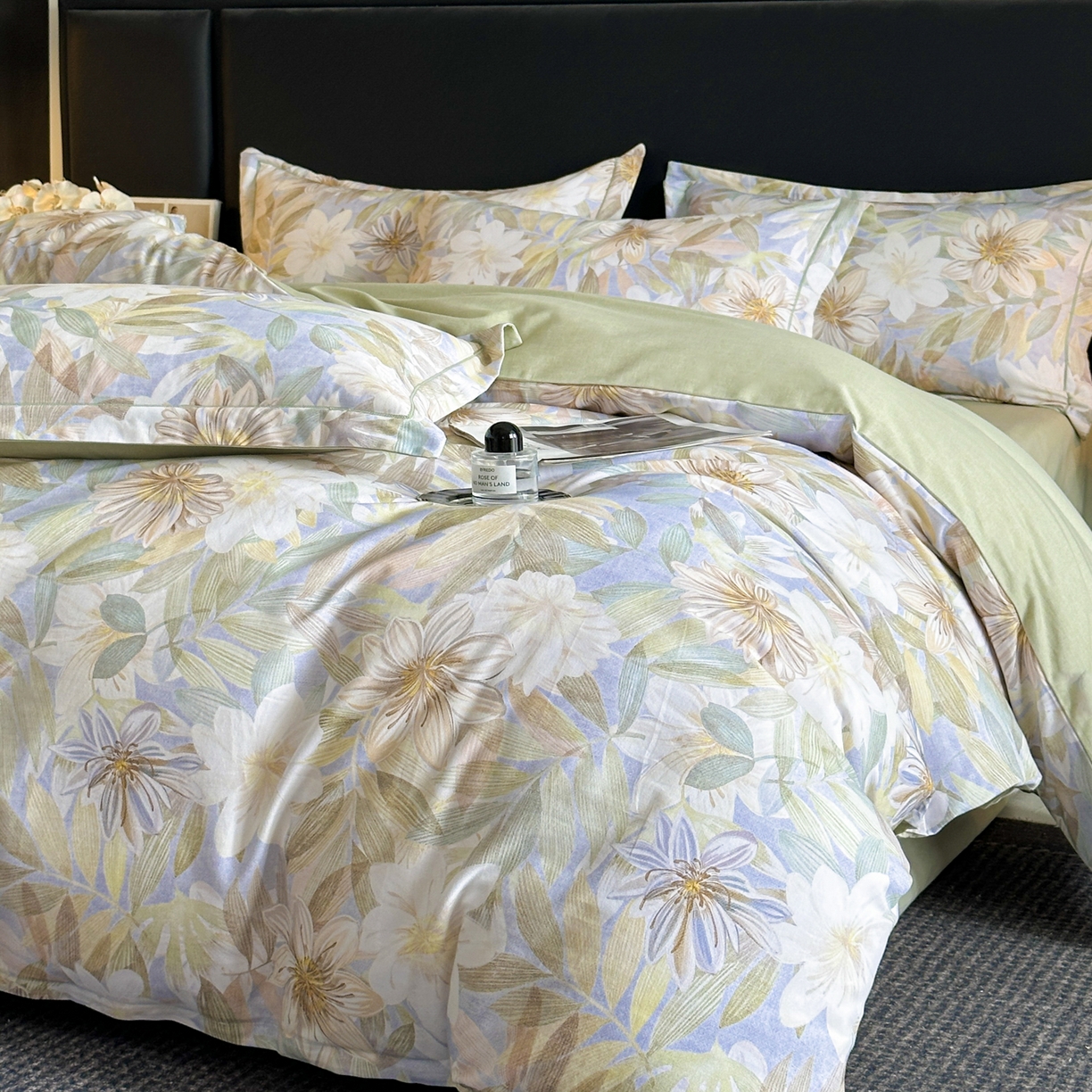 91家纺网 家纺一手货源 找家纺 （总）海洋家纺 2025新款100%全棉磨毛数码印花四件套加厚全棉四件套-提供买家秀