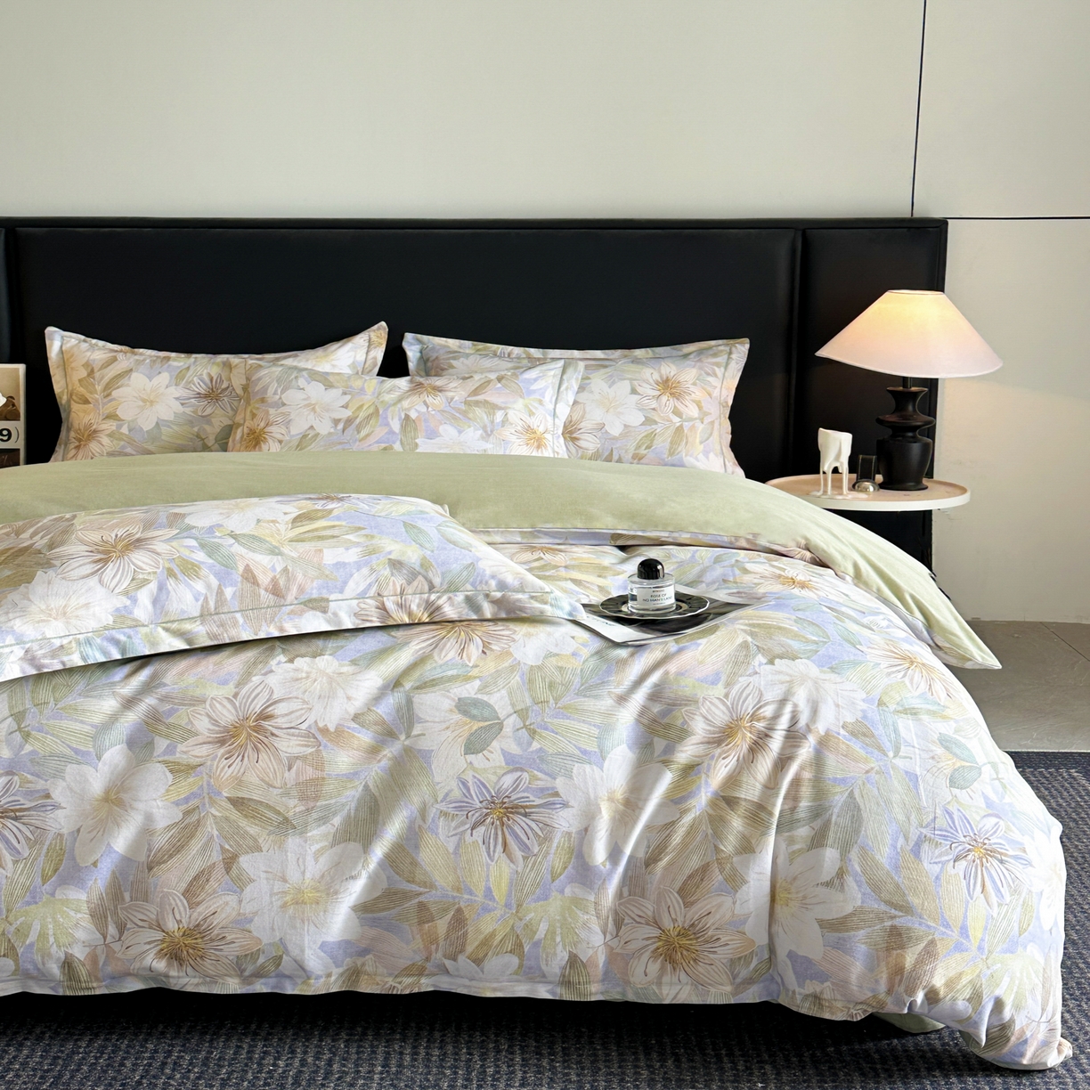 91家纺网 家纺一手货源 找家纺 （总）海洋家纺 2025新款100%全棉磨毛数码印花四件套加厚全棉四件套-提供买家秀