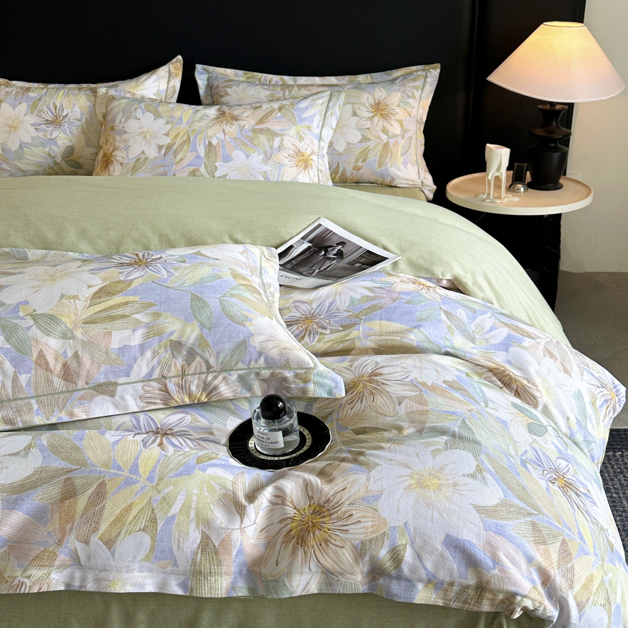 91家纺网 家纺一手货源 找家纺 （总）海洋家纺 2025新款100%全棉磨毛数码印花四件套加厚全棉四件套-提供买家秀