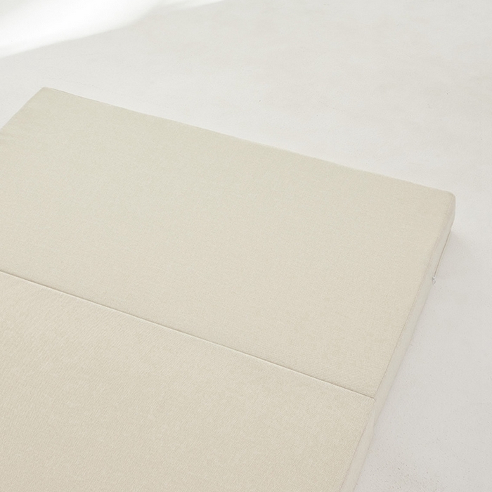 91家纺网 家纺一手货源 找家纺 小豚鼠 2025新款亲肤舒适四折垫 米白-高弹款