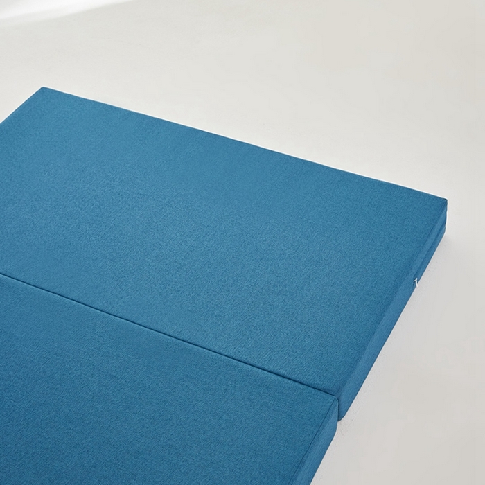 91家纺网 家纺一手货源 找家纺 小豚鼠 2025新款亲肤舒适四折垫 天湖蓝-高弹款