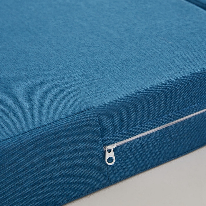 91家纺网 家纺一手货源 找家纺 小豚鼠 2025新款亲肤舒适四折垫 天湖蓝-高弹款