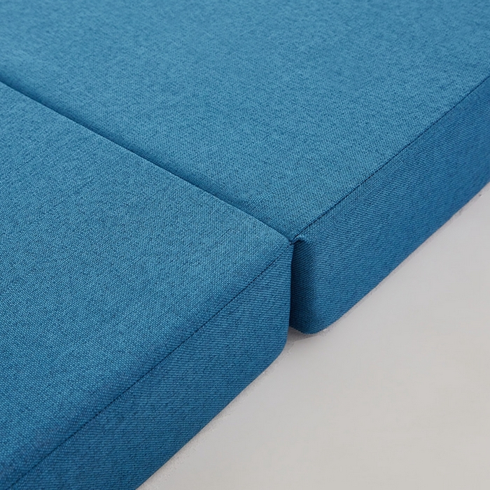 91家纺网 家纺一手货源 找家纺 小豚鼠 2025新款亲肤舒适四折垫 天湖蓝-高弹款