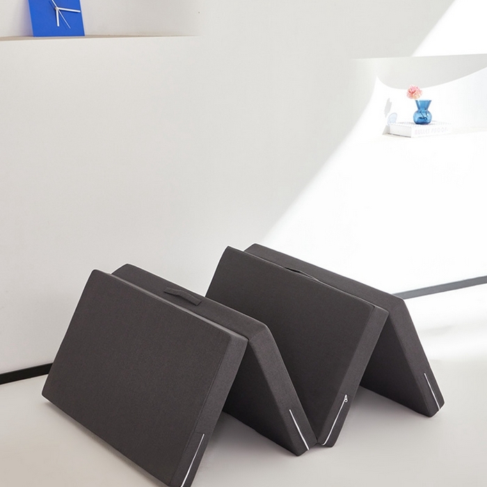 91家纺网 家纺一手货源 找家纺 小豚鼠 2025新款亲肤舒适四折垫 陨石灰-高弹款