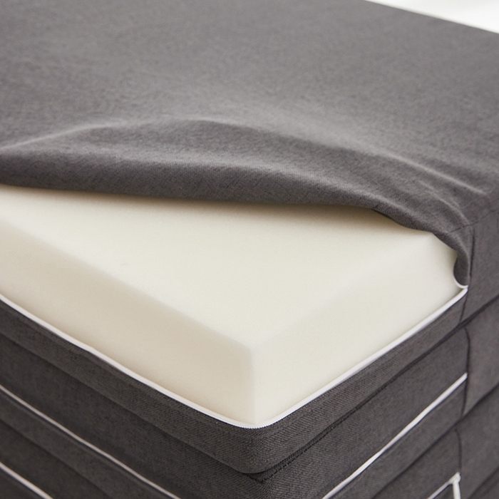 91家纺网 家纺一手货源 找家纺 小豚鼠 2025新款亲肤舒适四折垫 陨石灰-高弹款