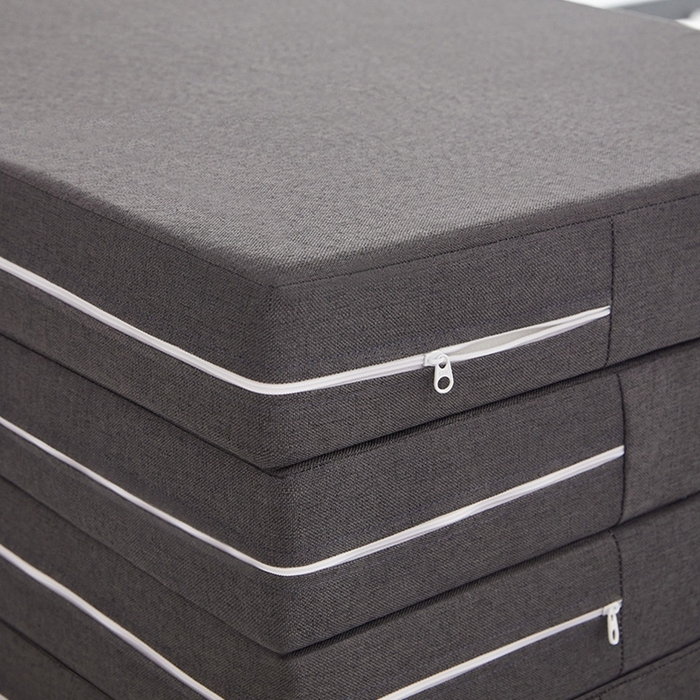 91家纺网 家纺一手货源 找家纺 小豚鼠 2025新款亲肤舒适四折垫 陨石灰-高弹款