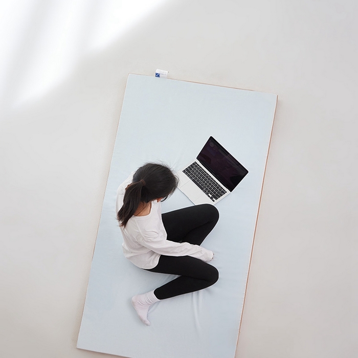 91家纺网 家纺一手货源 找家纺 小豚鼠 2025新款拼色高弹海绵垫（质保3年不塌陷） 白+橙