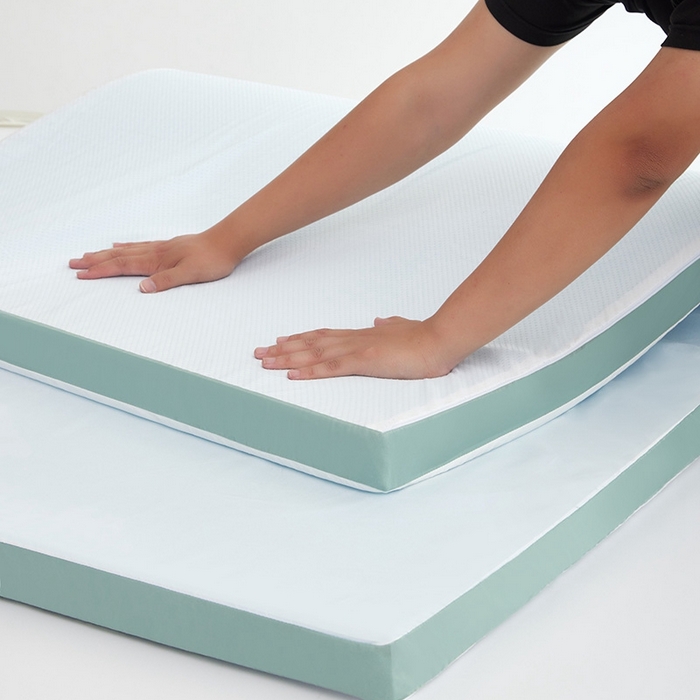 91家纺网 家纺一手货源 找家纺 小豚鼠 2025新款拼色高弹海绵垫（质保3年不塌陷） 白+绿