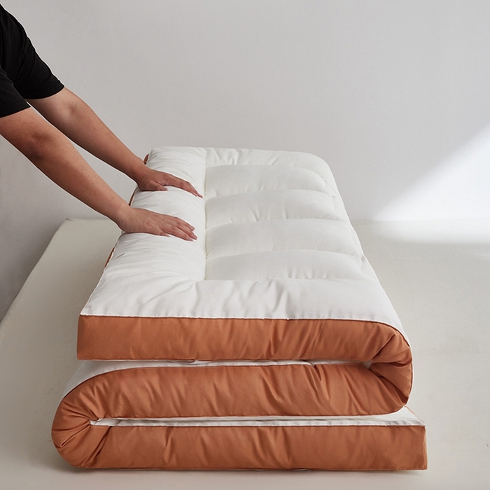 91家纺网 家纺一手货源 找家纺 （总）小豚鼠 2025新款拼色羽丝绒床垫