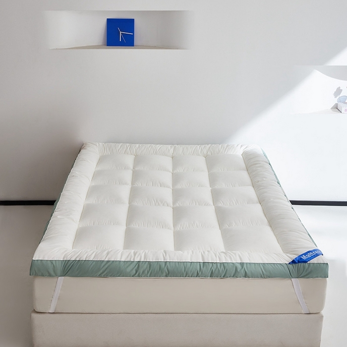 91家纺网 家纺一手货源 找家纺 （总）小豚鼠 2025新款拼色羽丝绒床垫