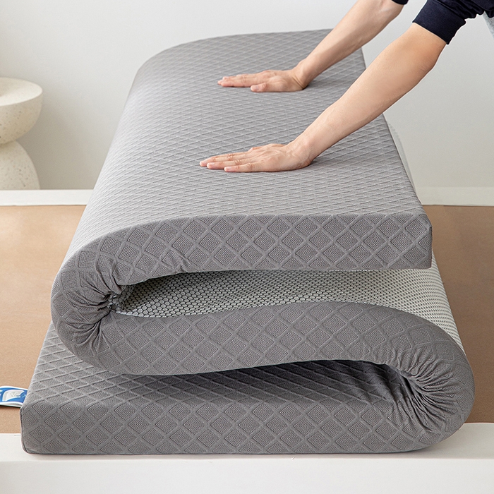 91家纺网 家纺一手货源 找家纺 小豚鼠 2025新款记忆海绵床垫床褥榻榻米租房床垫酒店薄垫床垫 方块灰