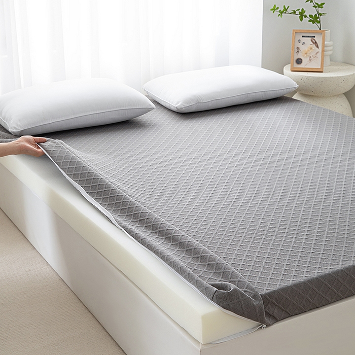 91家纺网 家纺一手货源 找家纺 小豚鼠 2025新款记忆海绵床垫床褥榻榻米租房床垫酒店薄垫床垫 方块灰