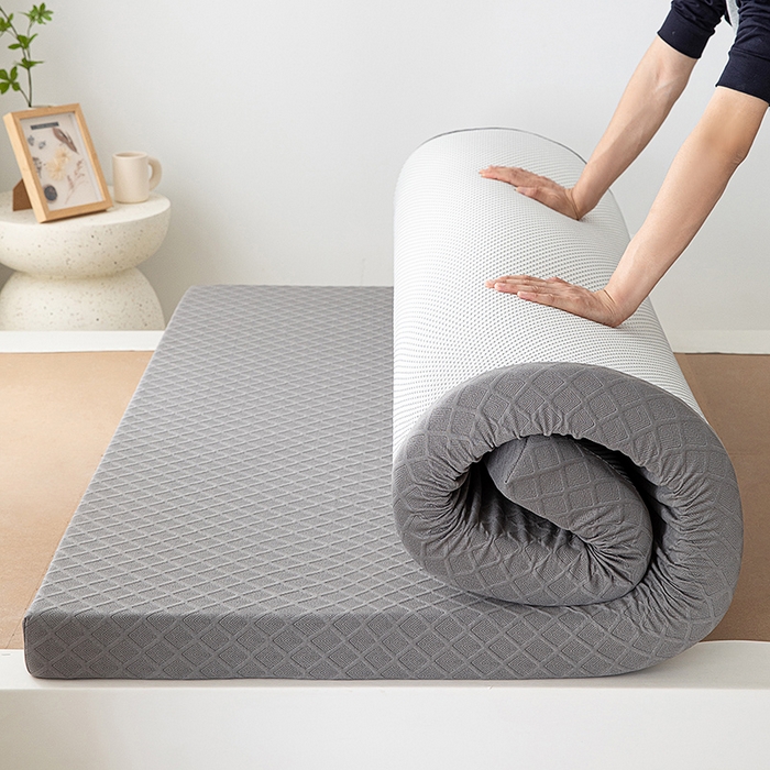 91家纺网 家纺一手货源 找家纺 小豚鼠 2025新款记忆海绵床垫床褥榻榻米租房床垫酒店薄垫床垫 方块灰