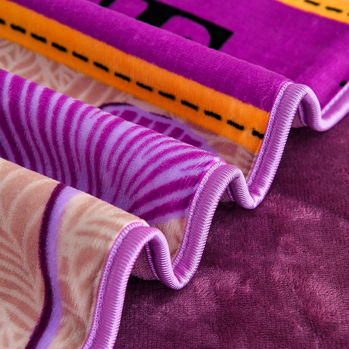 91家纺网 家纺一手货源 找家纺 诺梵家纺 2025新款8斤加厚保暖金貂绒牛奶绒印花四件套 三生有幸紫