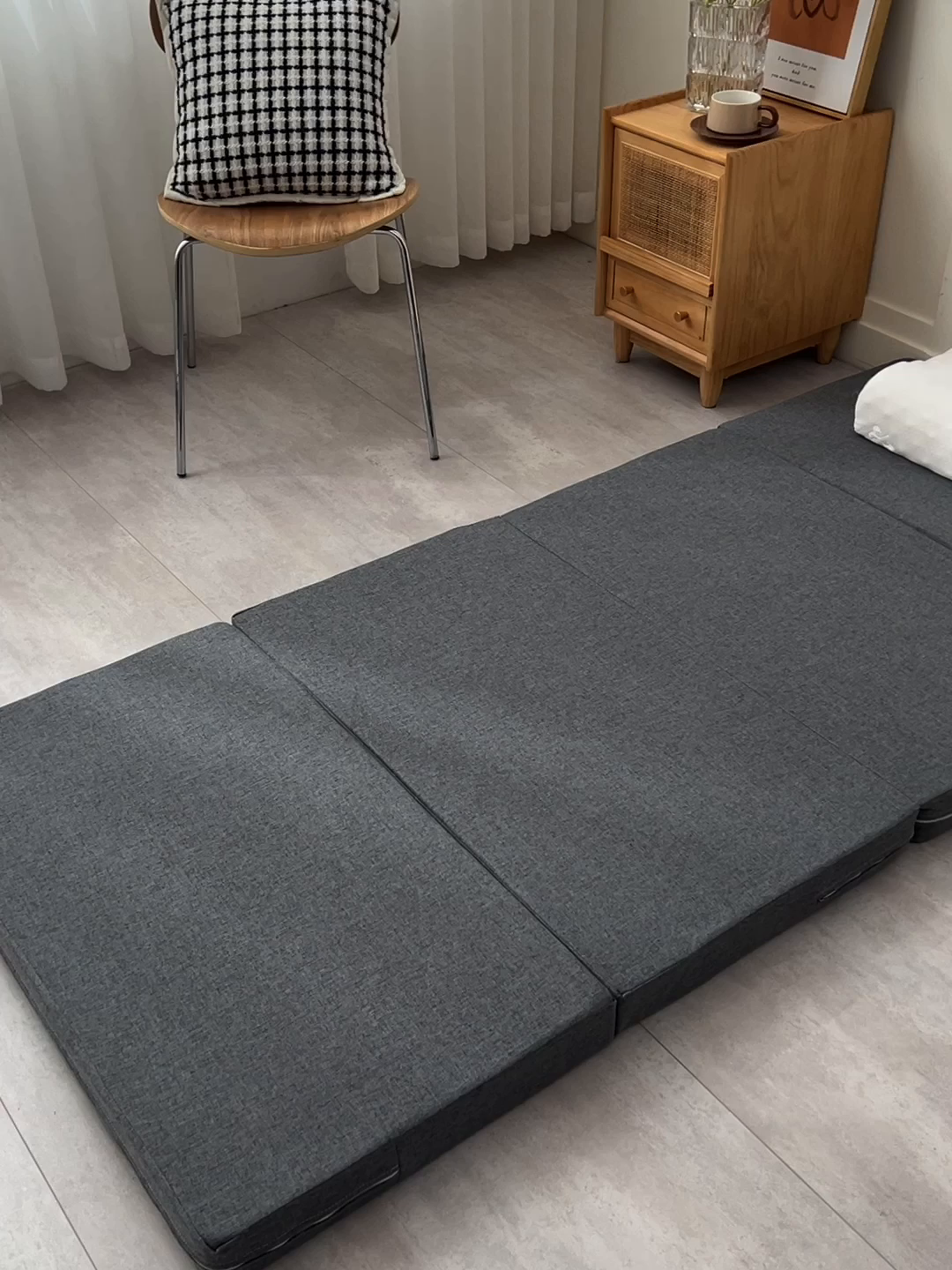 91家纺网 家纺一手货源 找家纺 （总）小豚鼠 2025新款亚麻四折多功能四季床垫