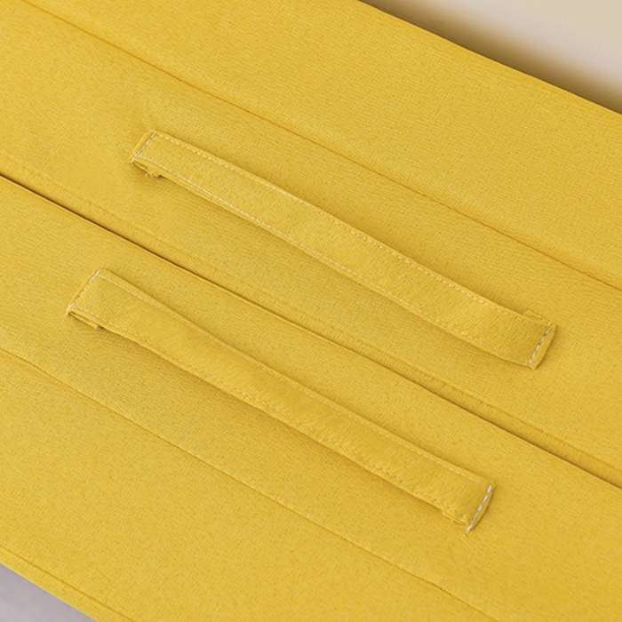 91家纺网 家纺一手货源 找家纺 小豚鼠 2025新款亚麻四折多功能四季床垫 柠檬黄