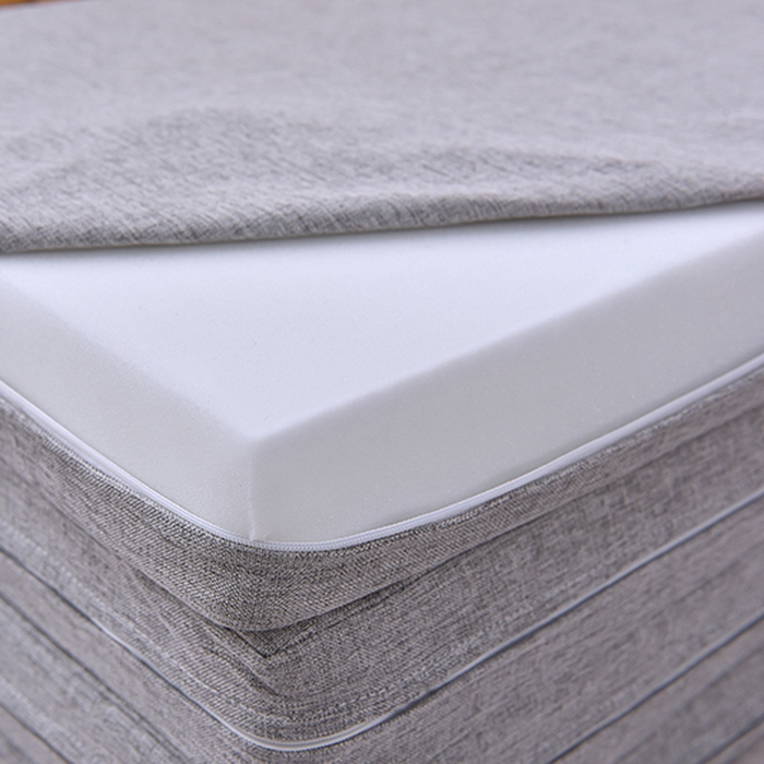 91家纺网 家纺一手货源 找家纺 小豚鼠 2025新款亚麻四折多功能四季床垫 竹青白