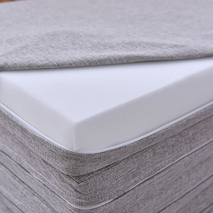 91家纺网 家纺一手货源 找家纺 小豚鼠 2025新款亚麻四折多功能四季床垫 竹青白