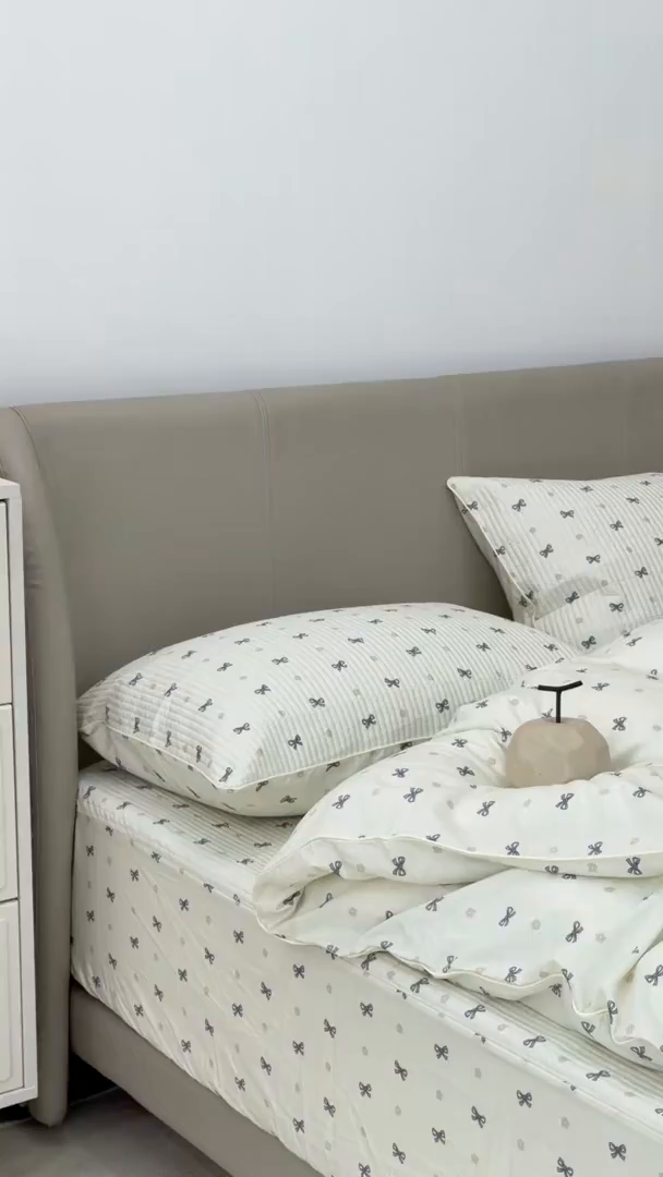 91家纺网 家纺一手货源 找家纺 佰织鑫家居 2026新款全棉夹棉绗缝床笠三件套四件套（会员-5） 甜心结