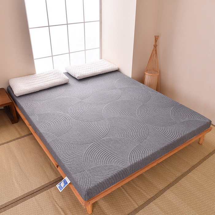 91家纺网 家纺一手货源 找家纺 小豚鼠 2025新款高弹记忆海绵垫现代日式床垫 纹理-灰