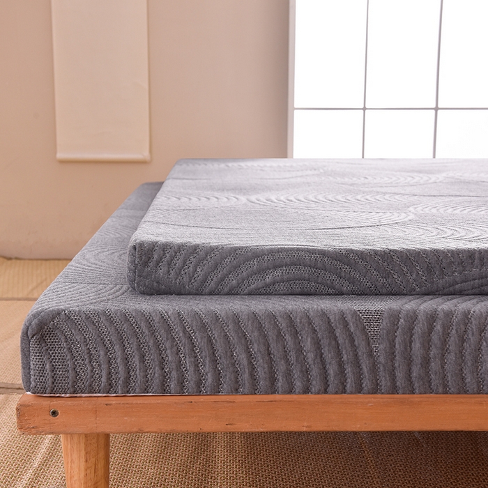 91家纺网 家纺一手货源 找家纺 小豚鼠 2025新款高弹记忆海绵垫现代日式床垫 纹理-灰
