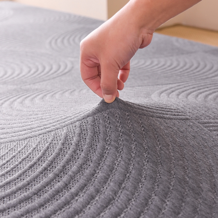 91家纺网 家纺一手货源 找家纺 小豚鼠 2025新款高弹记忆海绵垫现代日式床垫 纹理-灰