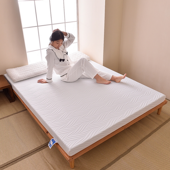 91家纺网 家纺一手货源 找家纺 小豚鼠 2025新款高弹记忆海绵垫现代日式床垫 摇曳-白