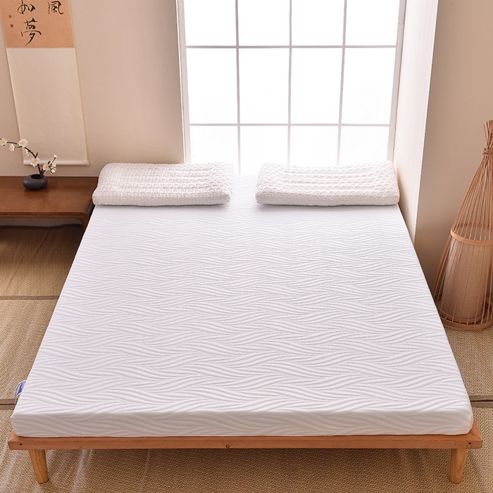 91家纺网 家纺一手货源 找家纺 小豚鼠 2025新款高弹记忆海绵垫现代日式床垫 摇曳-白