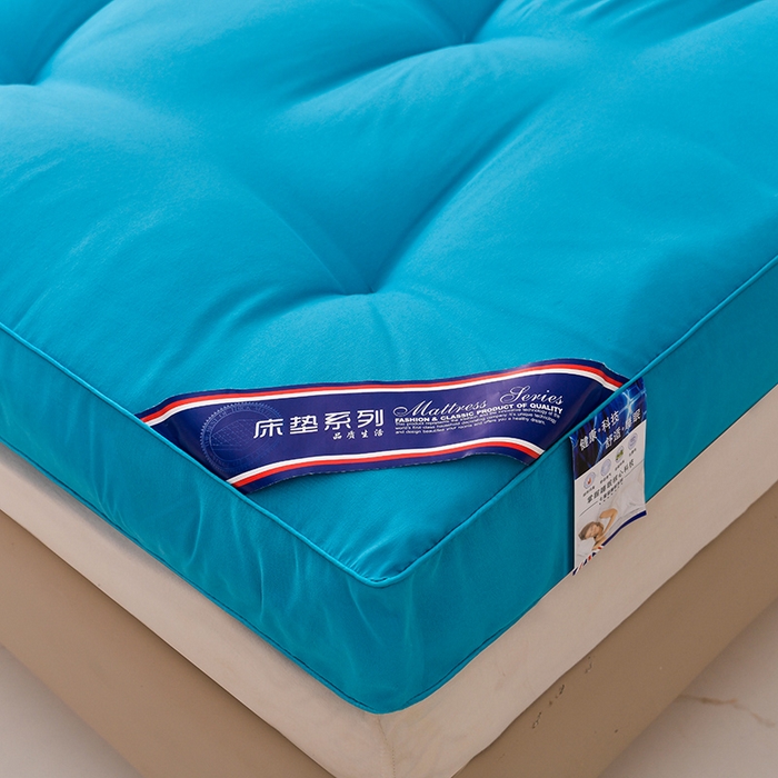 91家纺网 家纺一手货源 找家纺 小豚鼠 2025新款跨境日式床垫民宿加厚榻榻米床垫大豆纤维透气宿舍床褥垫酒店批发 蓝色