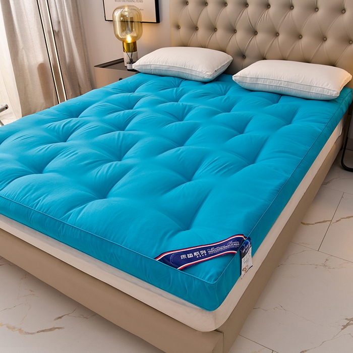 91家纺网 家纺一手货源 找家纺 小豚鼠 2025新款跨境日式床垫民宿加厚榻榻米床垫大豆纤维透气宿舍床褥垫酒店批发 蓝色