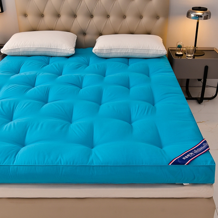 91家纺网 家纺一手货源 找家纺 小豚鼠 2025新款跨境日式床垫民宿加厚榻榻米床垫大豆纤维透气宿舍床褥垫酒店批发 蓝色