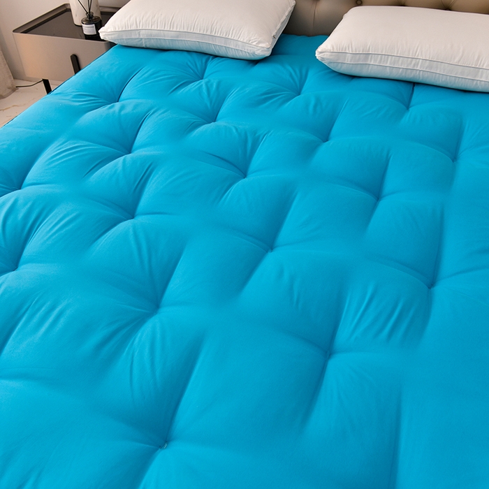 91家纺网 家纺一手货源 找家纺 小豚鼠 2025新款跨境日式床垫民宿加厚榻榻米床垫大豆纤维透气宿舍床褥垫酒店批发 蓝色