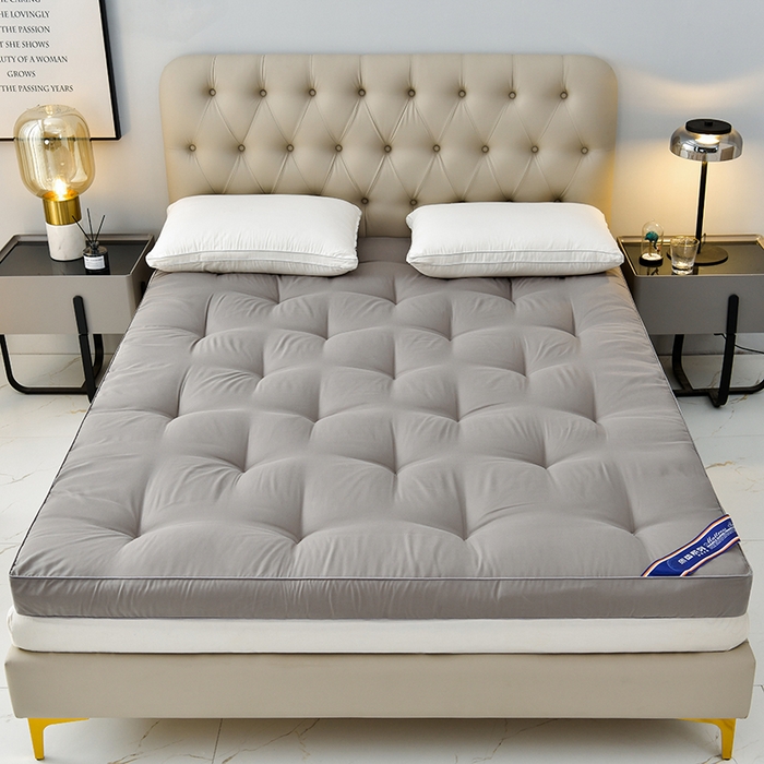 小豚鼠 2025新款跨境日式床垫民宿加厚榻榻米床垫大豆纤维透气宿舍床褥垫酒店批发 灰色